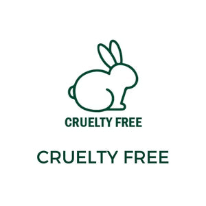 Illustration simple d'un lapin stylisé avec les mots cruelty free sous l'image sur fond blanc.