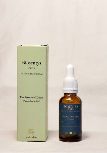 Essence du Désert — Huile des noyaux de dattes – BIOSENTYS | Essence du Désert — Huile des noyaux de dattes