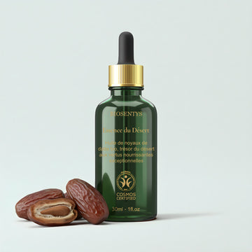 Essence du Désert — Huile des noyaux de dattes – BIOSENTYS | Essence du Désert — Huile des noyaux de dattes